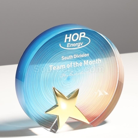 Customization Five-star Symphony Metal Crystal Trophy Corporate Gifts