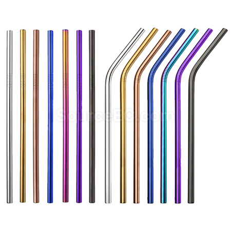 Customization Stainless Steel Straw 8MM x 215MM Corporate Gifts