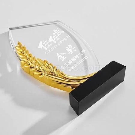 Customization Gold, Silver, Bronze Crystal Trophy Corporate Gifts