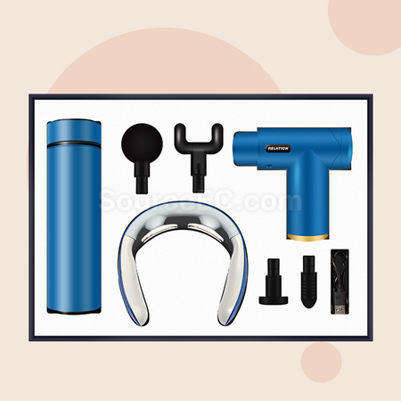 Customization Insulating Cup+Cervical Spine Instrument+Fascia Gun Set Corporate Gifts