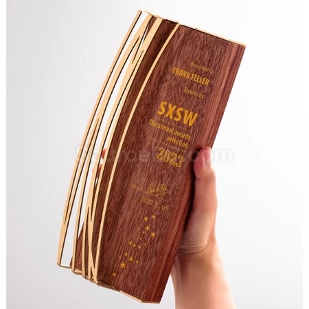 Customization Metal Solid Wood Trophy Corporate Gifts
