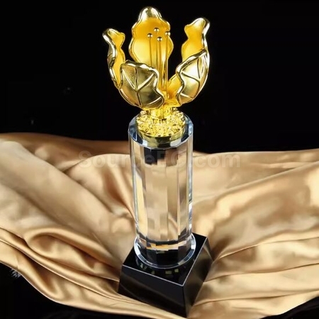 Customization Bauhinia Crystal Trophy Corporate Gifts