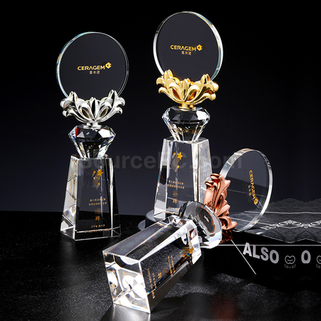 Customization Bauhinia Crystal Trophy Corporate Gifts
