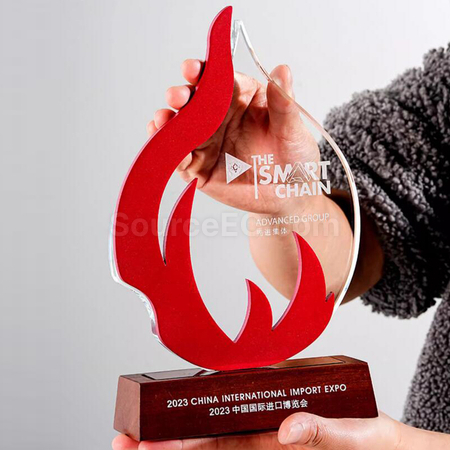Customization Flame Crystal Award Corporate Gifts