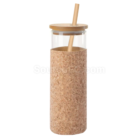 Customization 16OZ Eidy Bamboo Lids Glass Bottle Corporate Gifts