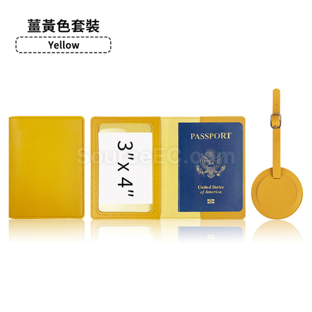 Customization PU Luggage Tag and Passport Case Gift Set Corporate Gifts