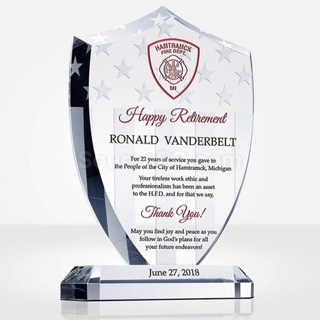 Customization Crystal Shield Trophy Corporate Gifts