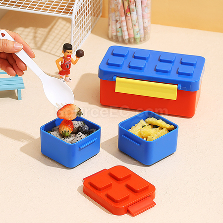 Customization Creative Building Block Double Layer Lunch Box Corporate Gifts