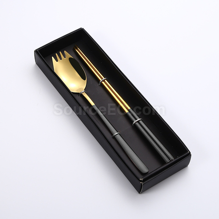 Customization 2-In-1 Spoon, Fork And Chopsticks Tableware Corporate Gifts