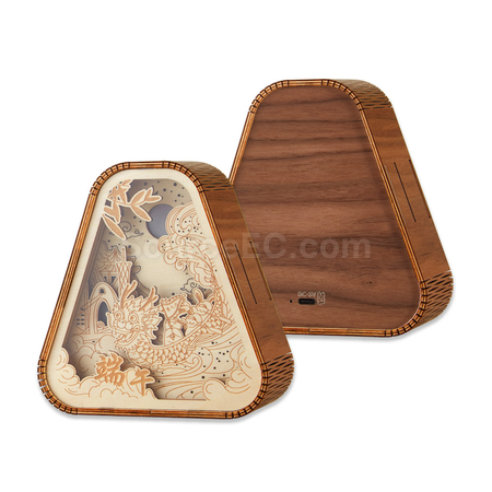 Customization 3D Wood Carving Lamp Corporate Gifts
