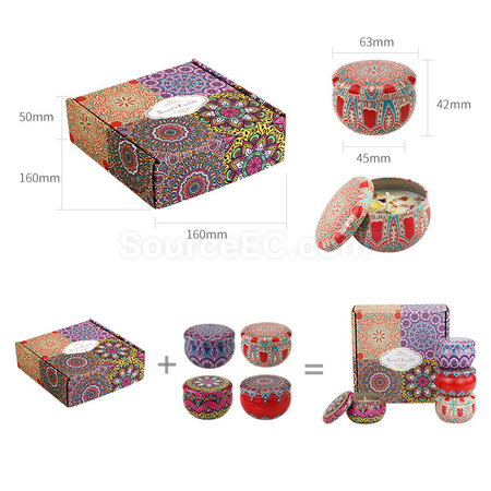Customization Romantic Scented Candle Gift Box Set Corporate Gifts