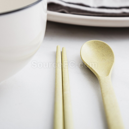 Customization Wheat straw tableware set Corporate Gifts