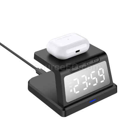 Customization Wireless Charger Three-In-One Lamp Clock Corporate Gifts