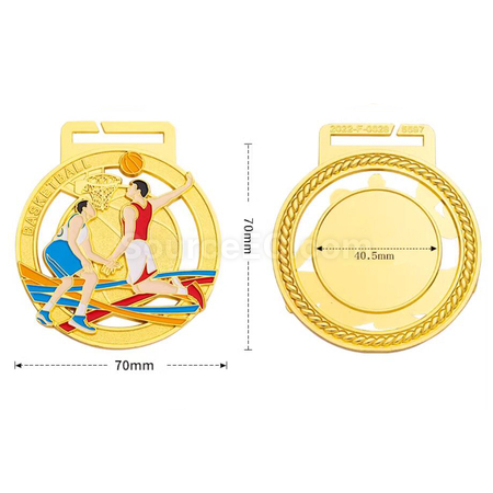 Customization Basketball Metal Medal Corporate Gifts