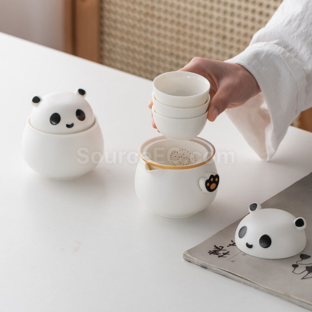 Customization Panda Portable Travel Tea Set Corporate Gifts