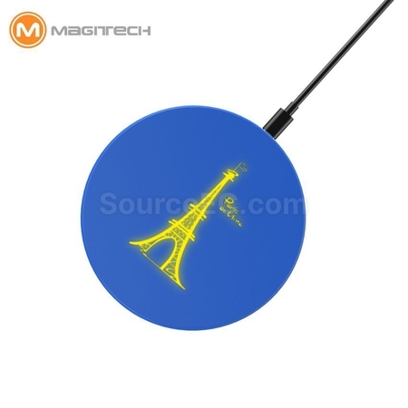 Customization Ultra thin luminous logo mobile wireless charger Corporate Gifts