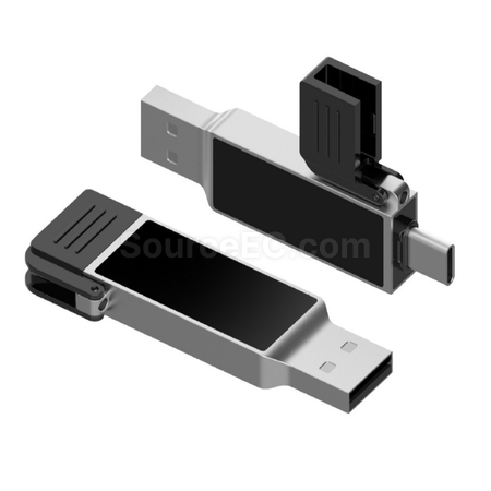 Customization Type-C USB Flash Drive with Lighting Logo Corporate Gifts