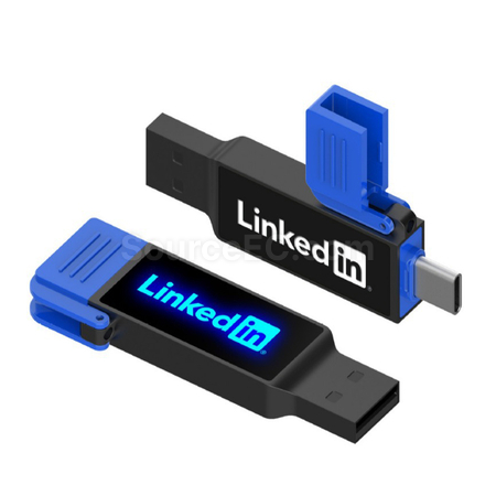 Customization Type-C USB Flash Drive with Lighting Logo Corporate Gifts