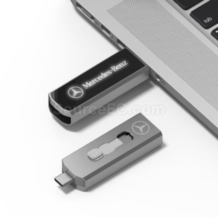 Customization Type-C USB Flash Drive with Lighting Logo Corporate Gifts