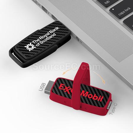 Customization Type-C USB Flash Drive with Lighting Logo Corporate Gifts
