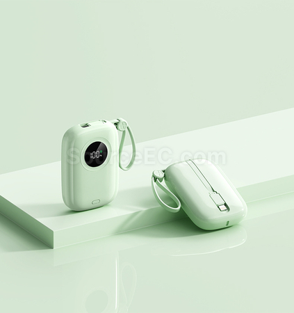 Customization Portable Self-Contained Line Portable Fast Charging Power Bank Corporate Gifts