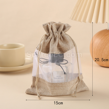 Customization Organza patchwork linen bundle pocket Corporate Gifts