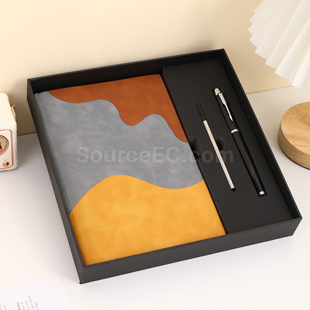 Customization Soft PU  Notebook Stationery Set Corporate Gifts