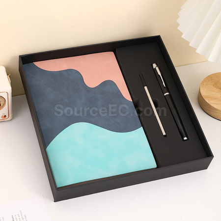 Customization Soft PU  Notebook Stationery Set Corporate Gifts