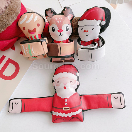 Customization Cute Cartoon Three-Dimensional Christmas Snap Bracelet Corporate Gifts