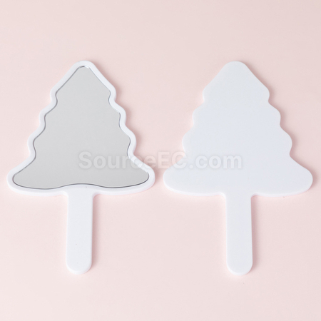 Customization Christmas Tree Handheld Makeup Mirror Corporate Gifts