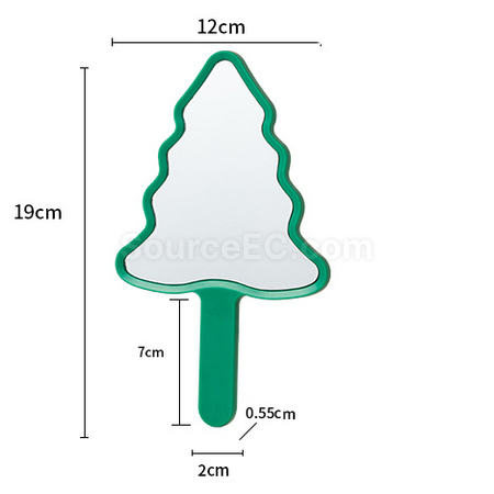 Customization Christmas Tree Handheld Makeup Mirror Corporate Gifts