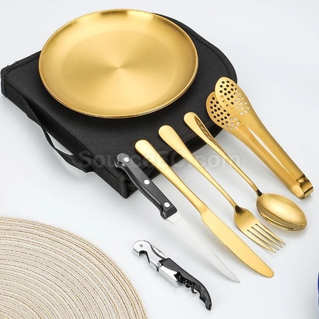 Customization Outdoor Travel Camping  Tableware  Set Corporate Gifts