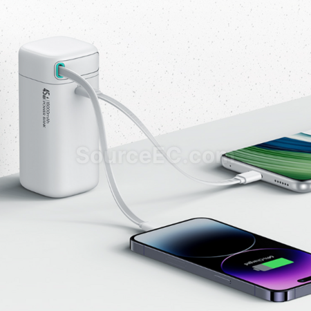 Customization USAMS PD45W Multifunctional Dual Port Fast Charging Mobile Power Bank Corporate Gifts