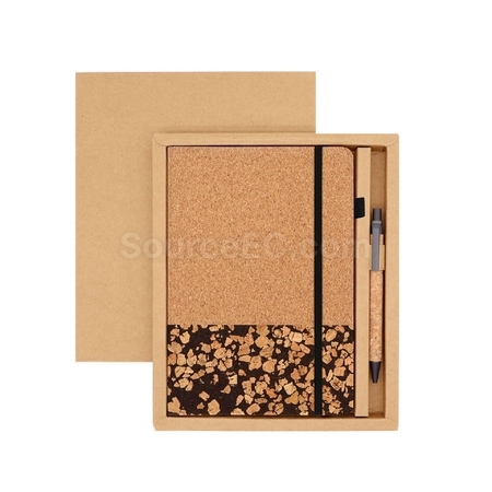 Customization Coffee grounds cork environmentally friendly notebook set Corporate Gifts