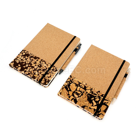 Customization Coffee grounds cork environmentally friendly notebook set Corporate Gifts