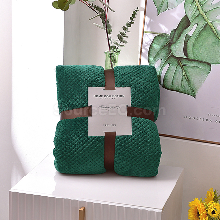 Customization Waffle Flannel Blanket Corporate Gifts