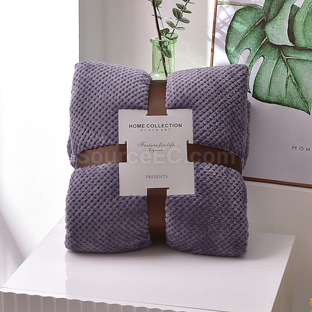 Customization Waffle Flannel Blanket Corporate Gifts