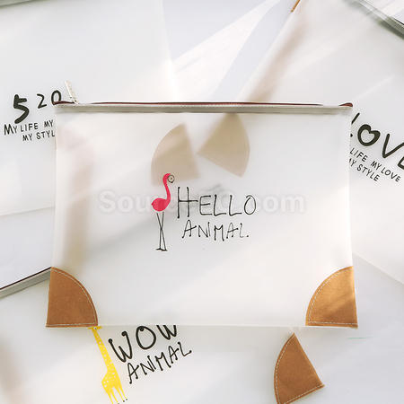 Customization Creative Portable Transparent PVC Zipper Document Bag Corporate Gifts