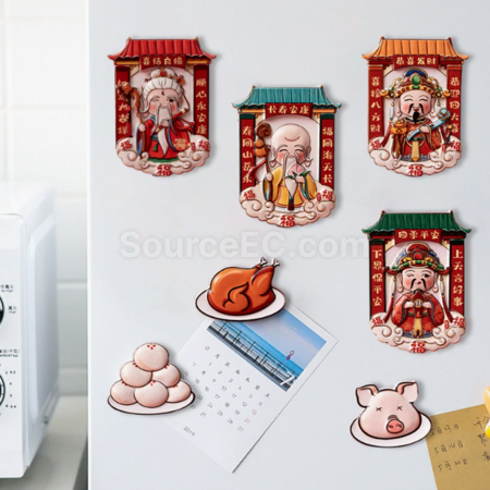 Customization God of Wealth refrigerator sticker Corporate Gifts