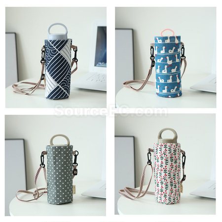 Customization Simple Canvas Water Cup Sleeve Corporate Gifts