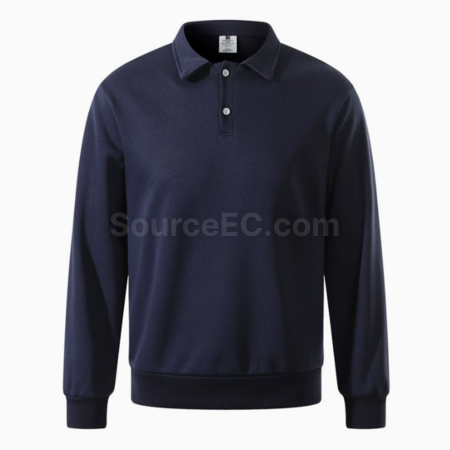 Customization Thick solid color polo long sleeves Corporate Gifts