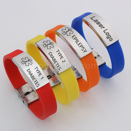 Customization Engraved Silicone Sports Bracelet Corporate Gifts