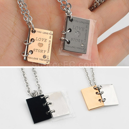 Customization Love Story Titanium Steel Necklace Corporate Gifts