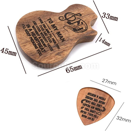 Customization Guitar Pick Wooden Box Corporate Gifts