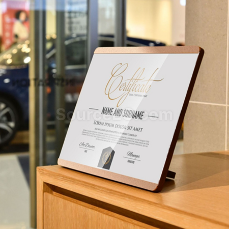 Customization Aluminum alloy bracket certificate photo frame Corporate Gifts