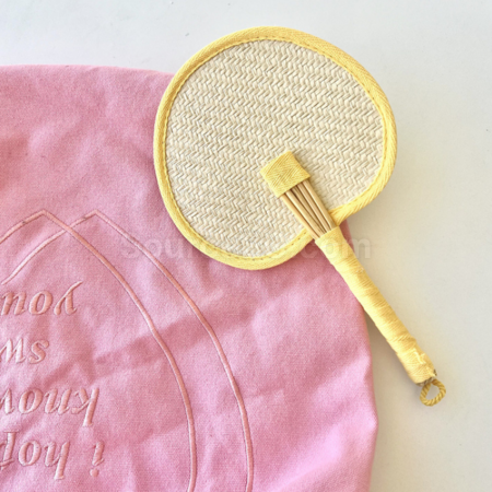 Customization Grass woven fan Corporate Gifts