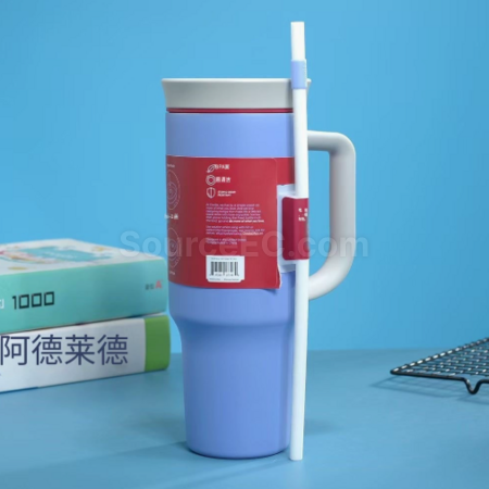 Customization Large capacity double-layer vacuum straw thermos cup Corporate Gifts
