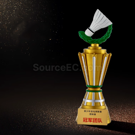 Customization Badminton Crystal Trophy Corporate Gifts