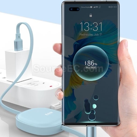 Customization 66W 3-in-1 Retractable Charging Cable Corporate Gifts