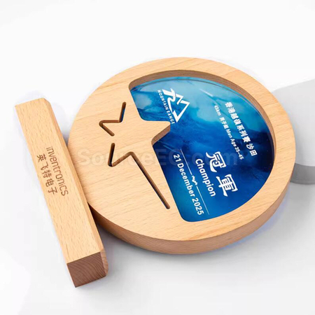 Customization Solid Wood Crystal Award Corporate Gifts